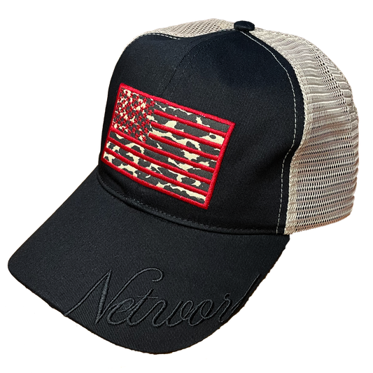leopard trucker cap